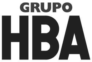 Logo do Grupo HBA, representando uma incorporadora e loteadora na Zona da Mata.