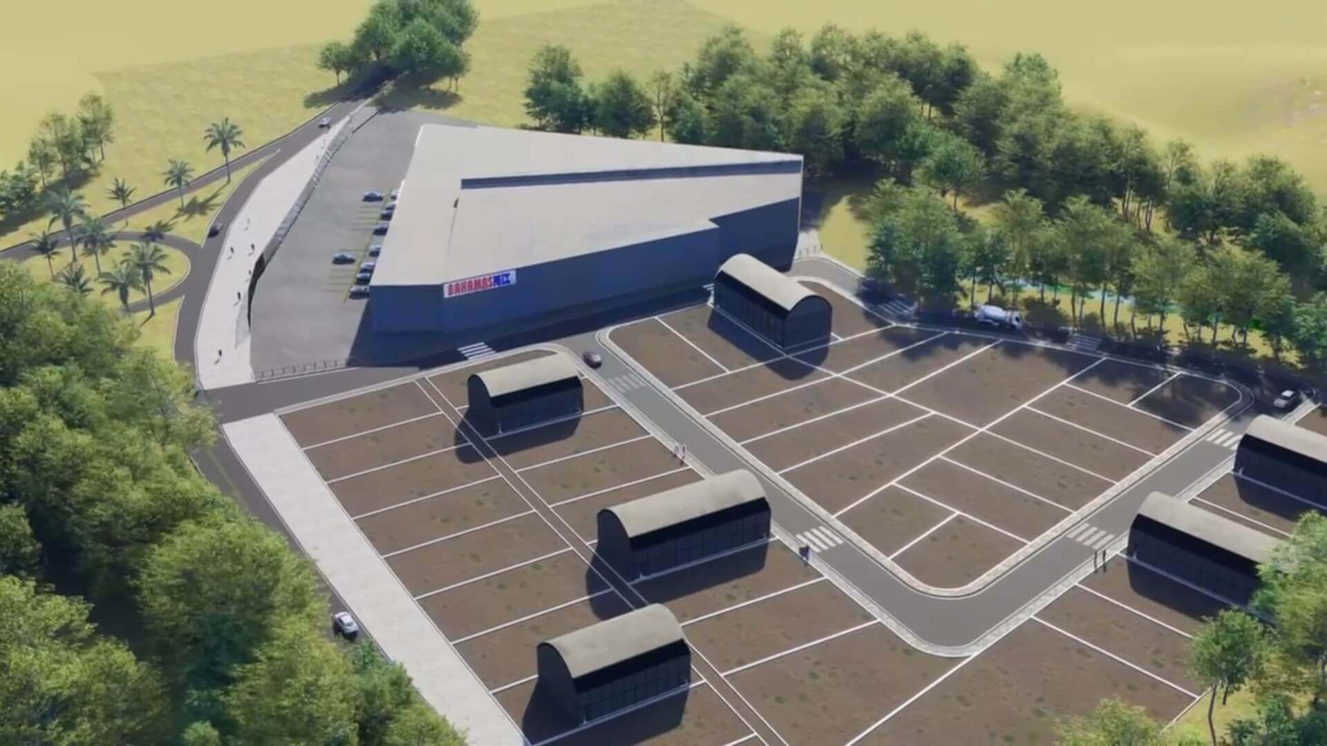 Vista aérea do Loteamento Quatro Trevos em São João Nepomuceno, projeto do Grupo HBA