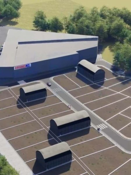 Vista aérea do Loteamento Quatro Trevos em São João Nepomuceno, projeto do Grupo HBA